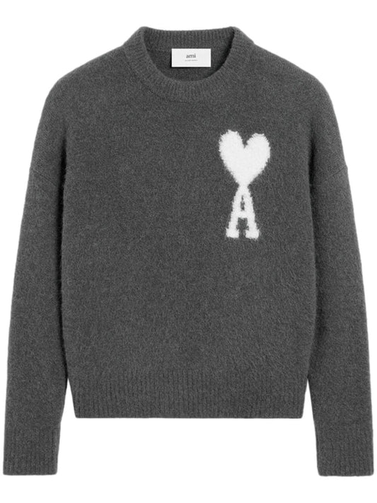 Ami Paris Sweaters Grey