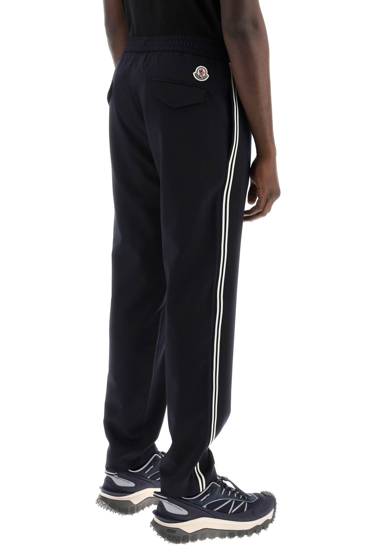 Moncler sporty pants with side stripes