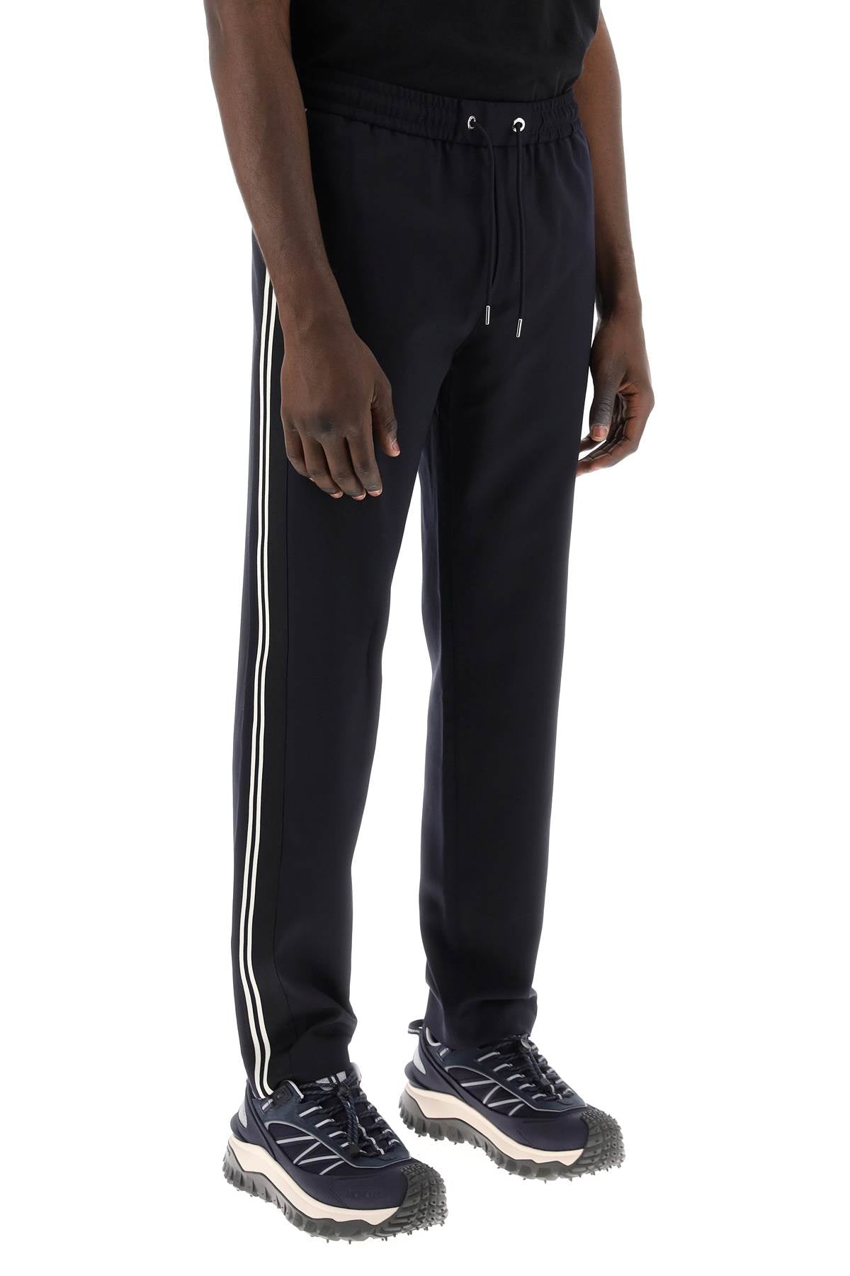 Moncler sporty pants with side stripes