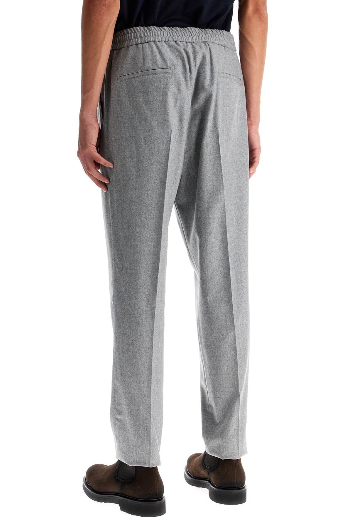 Brunello Cucinelli wool flannel leisure fit pants in